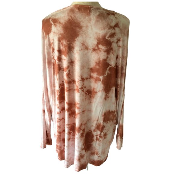 Pink Lily NWOT All You Have Rust Tie Dye Top, Oversized Flowy,  size Small - Picture 5 of 6